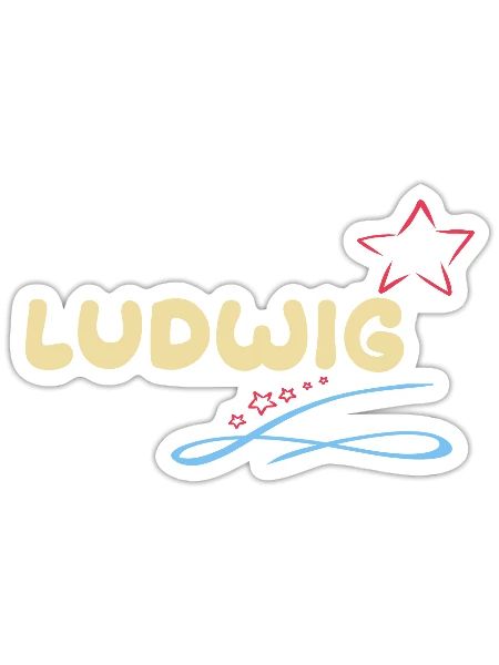 Ludwig - Sticker Größe S (10 x 10 cm) - Mattweiß - Vorne