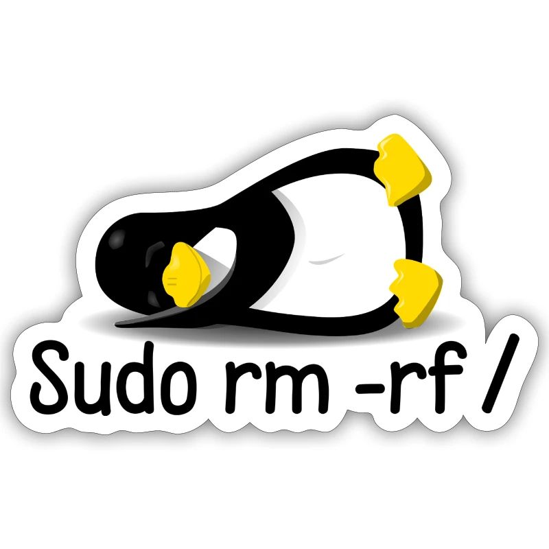 Sudo rm -rf / Programmierer Tux Spruch Geburtstag