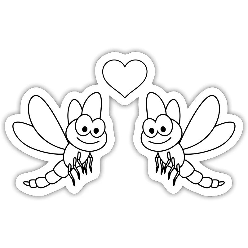 libelle Comic Paar liebe