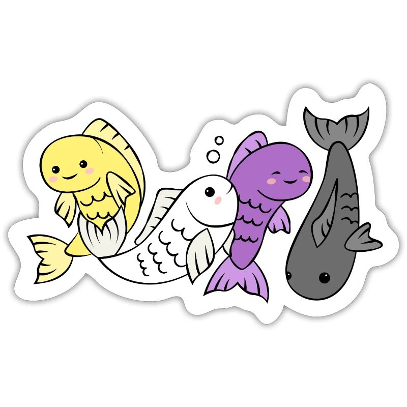 Non-binary flag fish design for proud Enbys