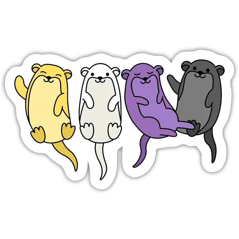 Non-binary flag otter design for proud Enbys