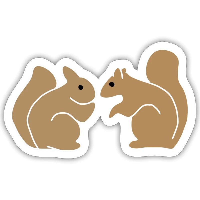 zwei Eichhhörnchen Tiere Symbol Tier