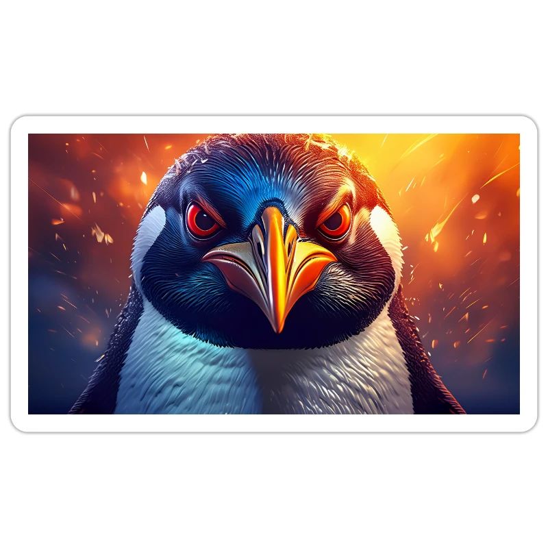 Cute grumpy grouchy animals - penguin