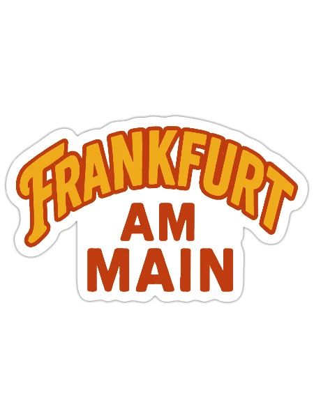 Frankfurt am Main - Sticker Größe S (10 x 10 cm) - Mattweiß - Vorne