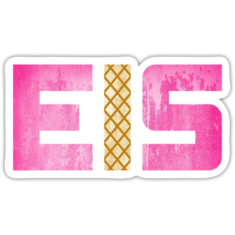 Eis Waffel Eisdiele Eiscreme Eiskrem Sommer pink