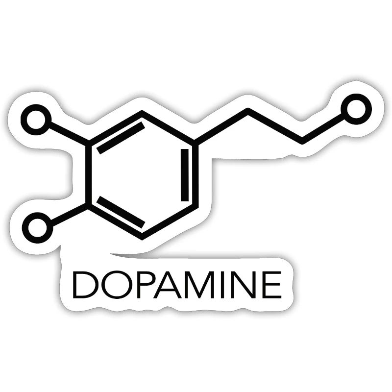 Dopamine Molecule Minimalist Science Design