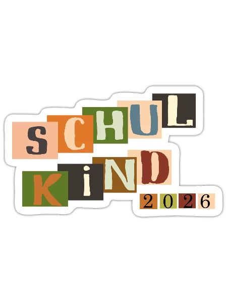 Schulkind  - Sticker Größe S (10 x 10 cm) - Mattweiß - Vorne
