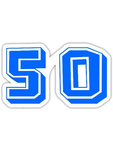 50 YEARS. 50th ANNIVERSARY. ANNIVERSARY 50 YEARS. 50 - Sticker size S (10 x 10 cm) - white matte - Front