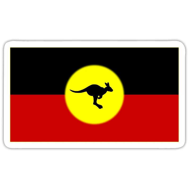 Aboriginal Flag with Kangaroo