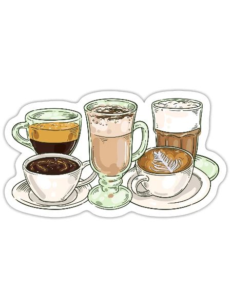 Café Amateur de Café Tasse à café Barista Vintage - Sticker taille S (10 x 10 cm) - blanc mat - Devant