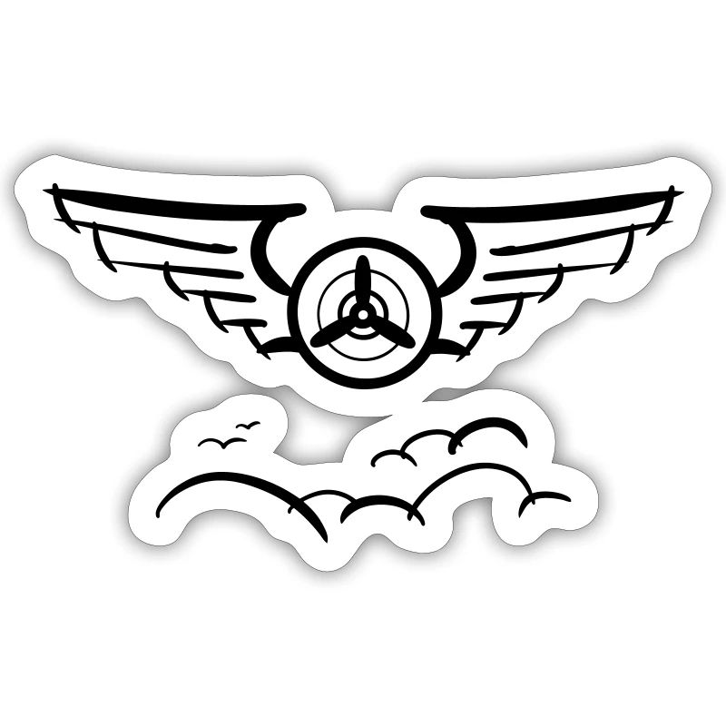 Aviation Symbol Luftwaffenschwinge Flugzeug Pilot