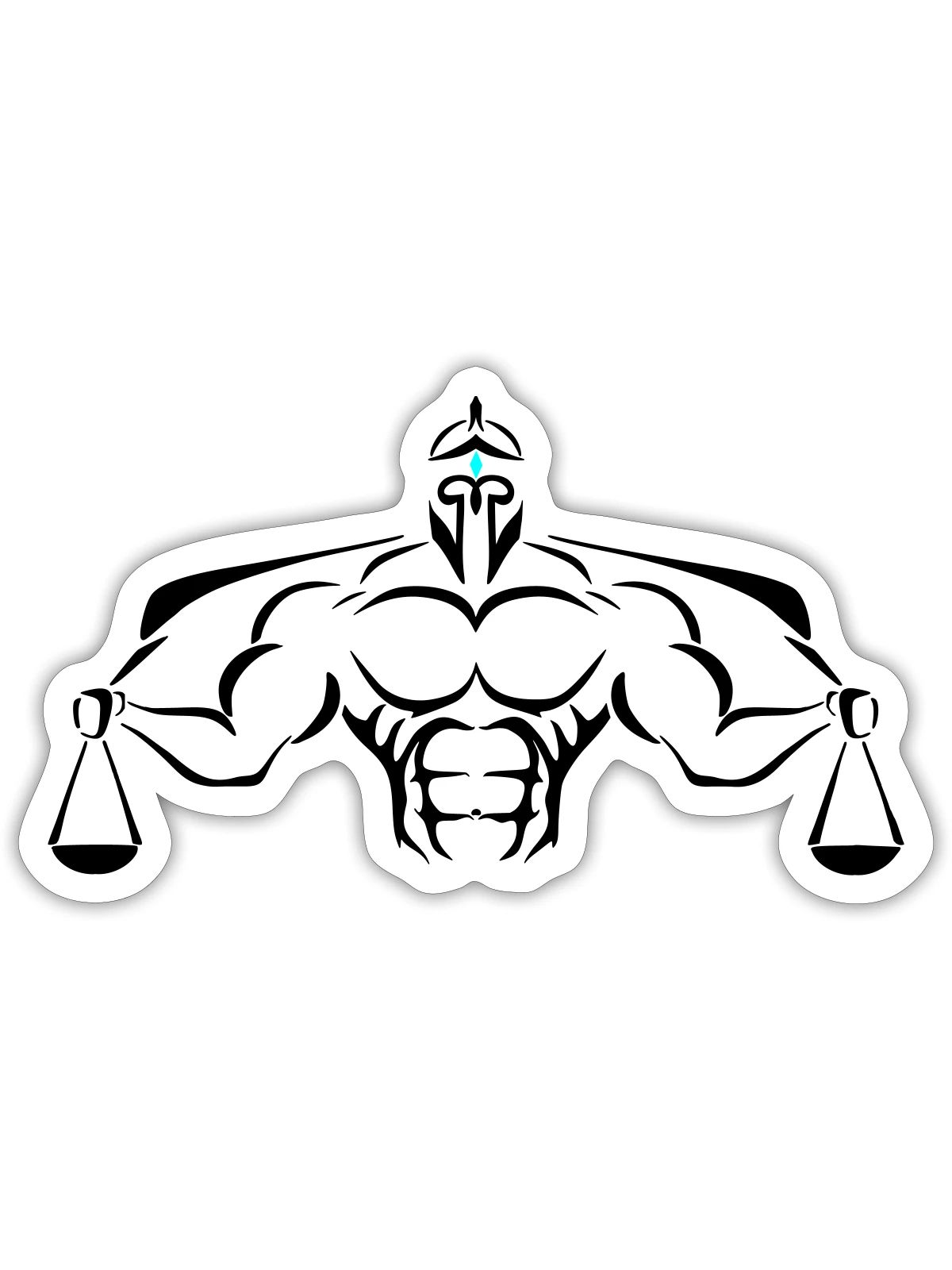 Alpha Scale Deluxe - Sticker Größe S (10 x 10 cm) - Mattweiß - Vorne