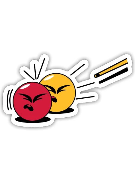 billard - Sticker Größe S (10 x 10 cm) - Mattweiß - Vorne