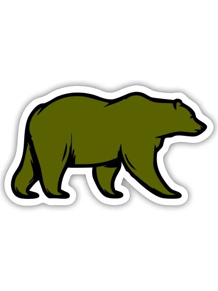 bär - Sticker Größe S (10 x 10 cm) - Mattweiß - Vorne