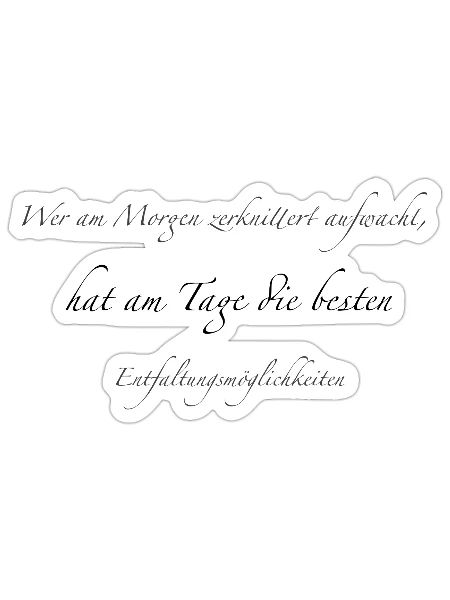 wer am Morgen zerknittert aufwacht - Sticker Größe S (10 x 10 cm) - Mattweiß - Vorne