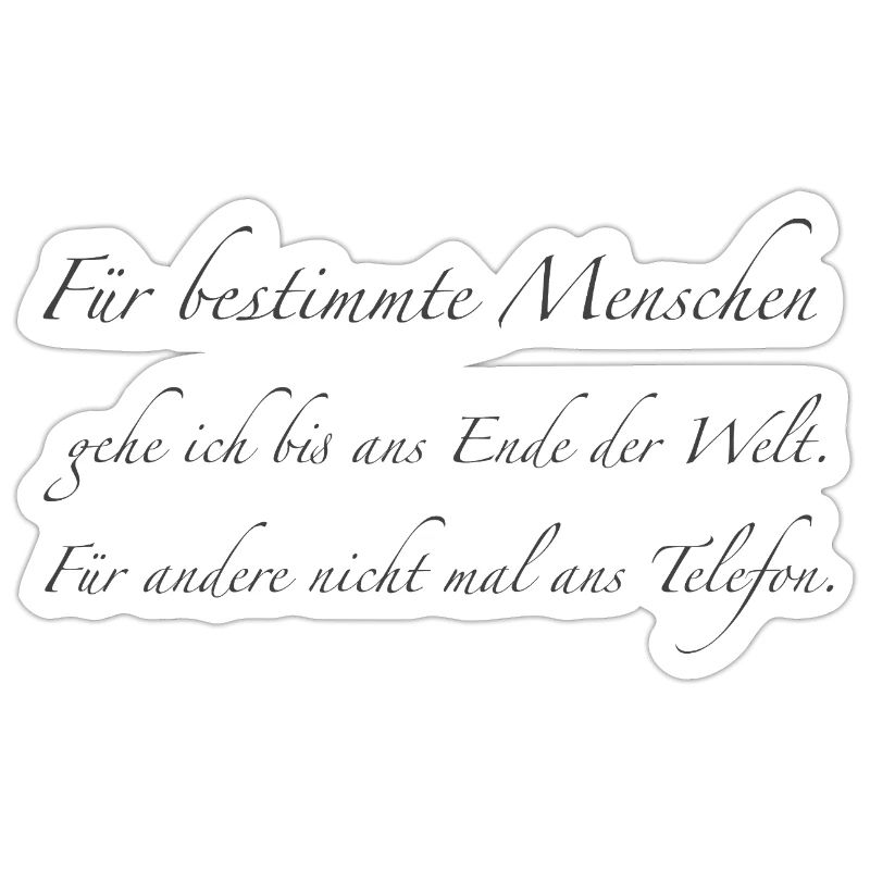 für bestimmte Menschen