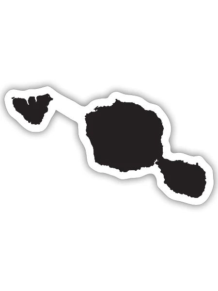 Moorea Tahiti T-Shirt Humorgeschenk - Sticker Größe S (10 x 10 cm) - Mattweiß - Vorne