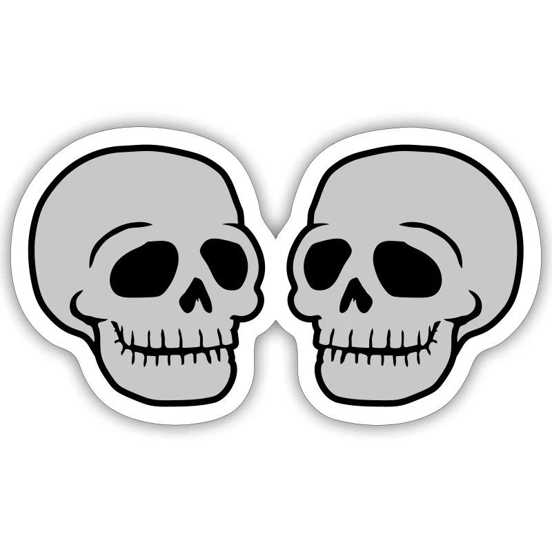 2 Freunde Schädel Totenkopf