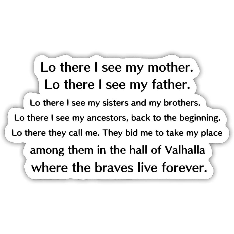 Lo there (Valhalla calling)