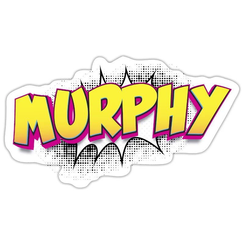 Murphy Benutzerdefinierter Name Comic-Buch-Stil Pop-Art,