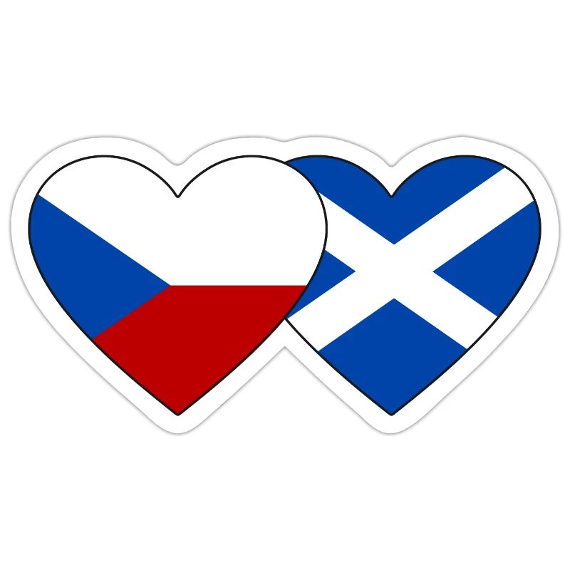 République tchèque Ecosse drapeau coeur