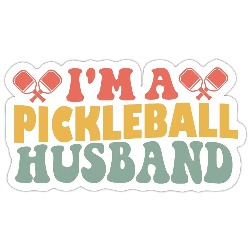 Ich bin ein Pickleball-Ehemann Vintage Groovy