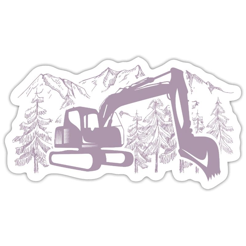 Excavatrice Silhouette Construction Equipment Operator Work