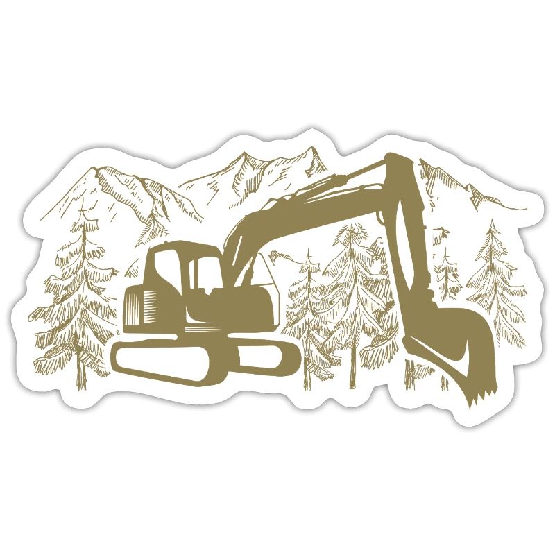 Excavatrice Silhouette Construction Equipment Operator Work