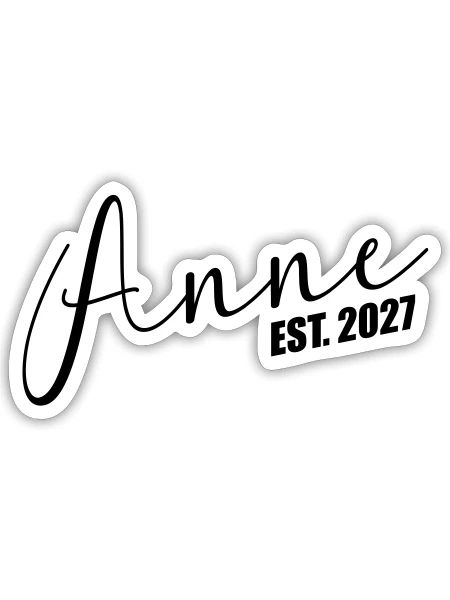 Türkische Mama Anne 2027 - Sticker Größe S (10 x 10 cm) - Mattweiß - Vorne