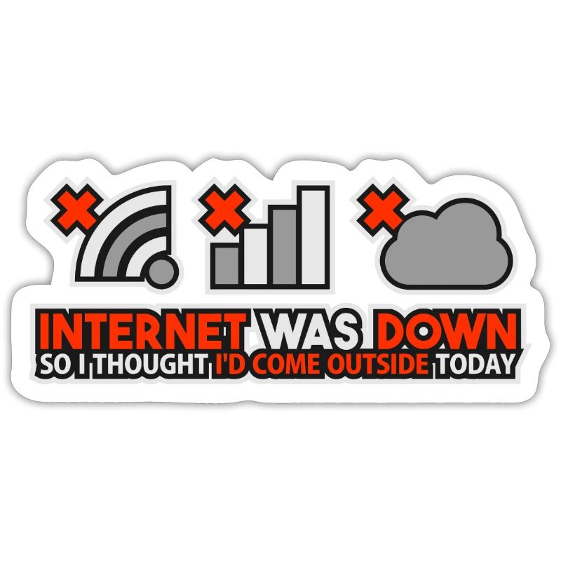 Internet Was Down - Offline Programmierer Computer