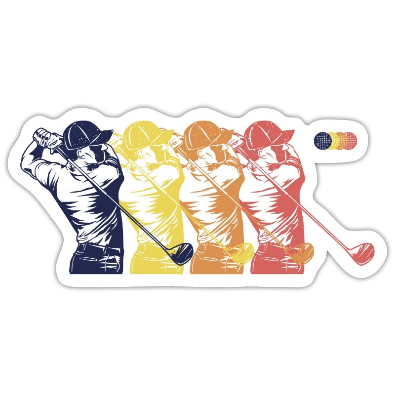 Séquence de golfeurs de terrain de golf