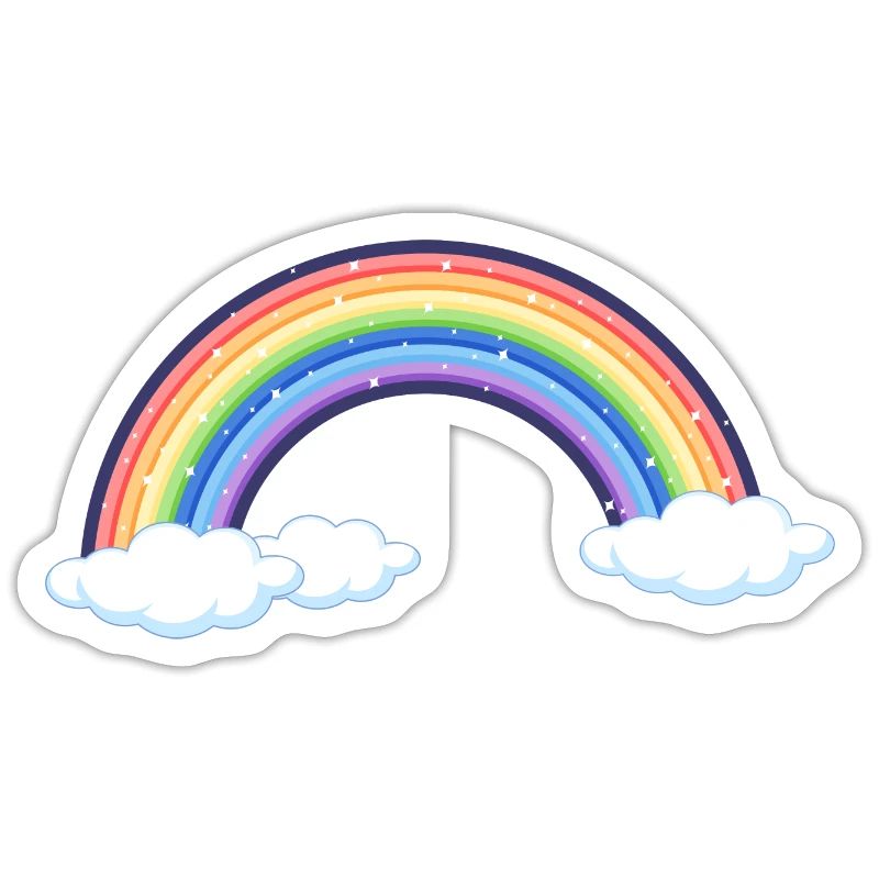 Vibrant Rainbow Over Clouds