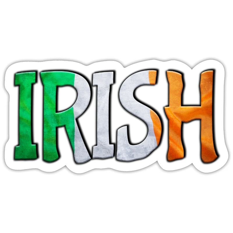 Patchwork de lettres du drapeau irlandais