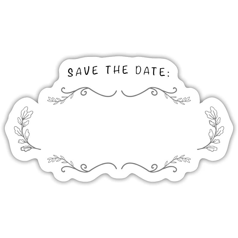 SAVE THE DATE | empty field for labeling