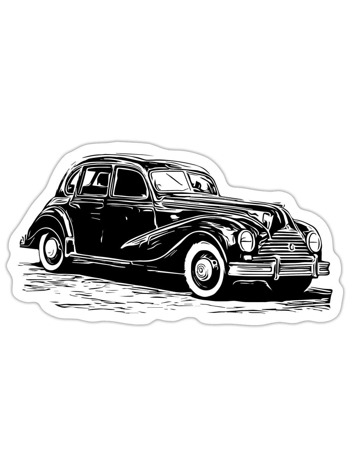 EMW 340/2-Kombi - Sticker Größe S (10 x 10 cm) - Mattweiß - Vorne
