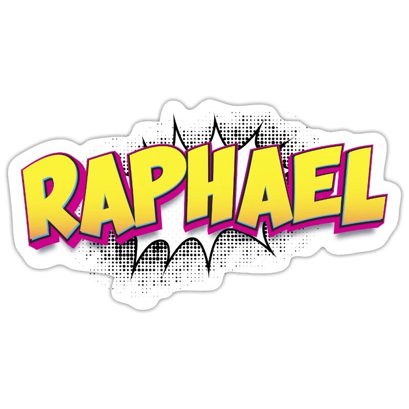 Raphael Benutzerdefinierter Name Comic-Buch-Stil Pop-Art,