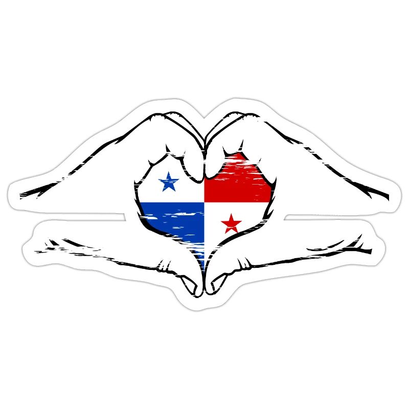 Drapeau du Panama en forme de coeur utilisé