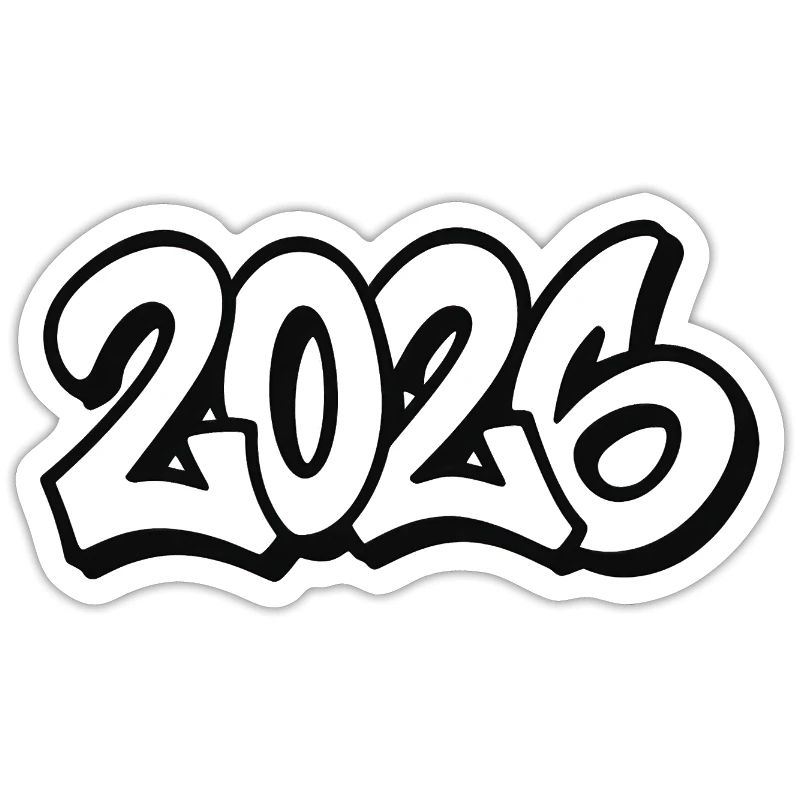 Année 2026 Conception de graffitis