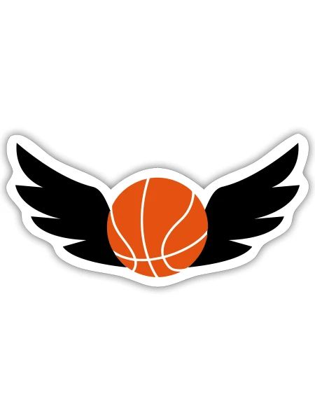 Basketball - Basket Ball - Game - Sport - Player - Sticker taille S (10 x 10 cm) - blanc mat - Devant