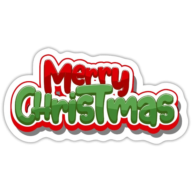 Merry Christmas Bold Script Graphic