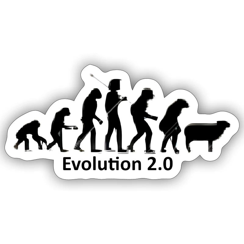 Human evolution in silhouette