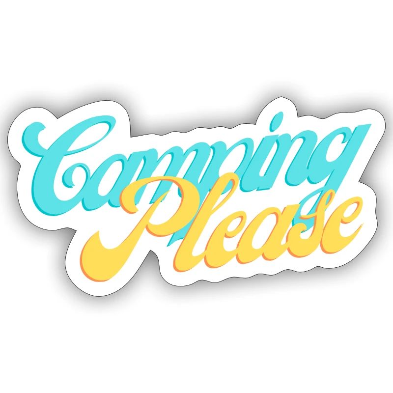 Camping Please Retro Script