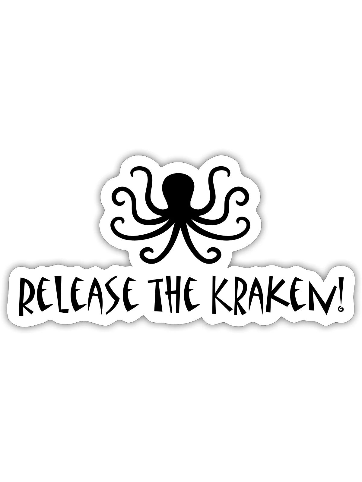 Release the Kraken - Sticker Größe S (10 x 10 cm) - Mattweiß - Vorne