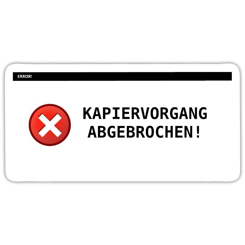 Copying process aborted