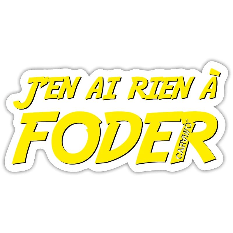 J en ai rien a foder Jaune