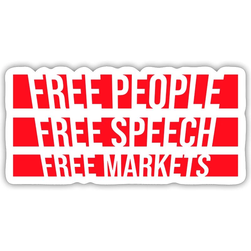 Marché de la liberté d’expression Peuple Libertarian Freedom Logo