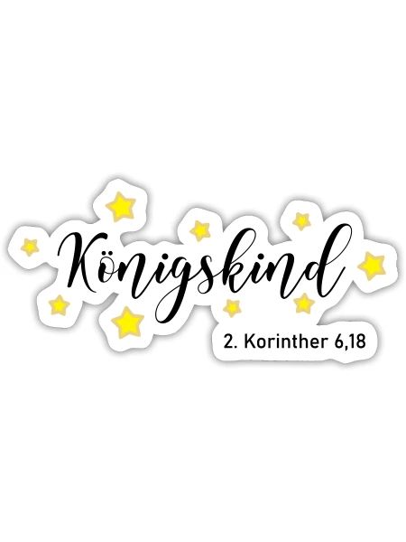 Koenigskind - Korinther - Sticker Größe S (10 x 10 cm) - Mattweiß - Vorne