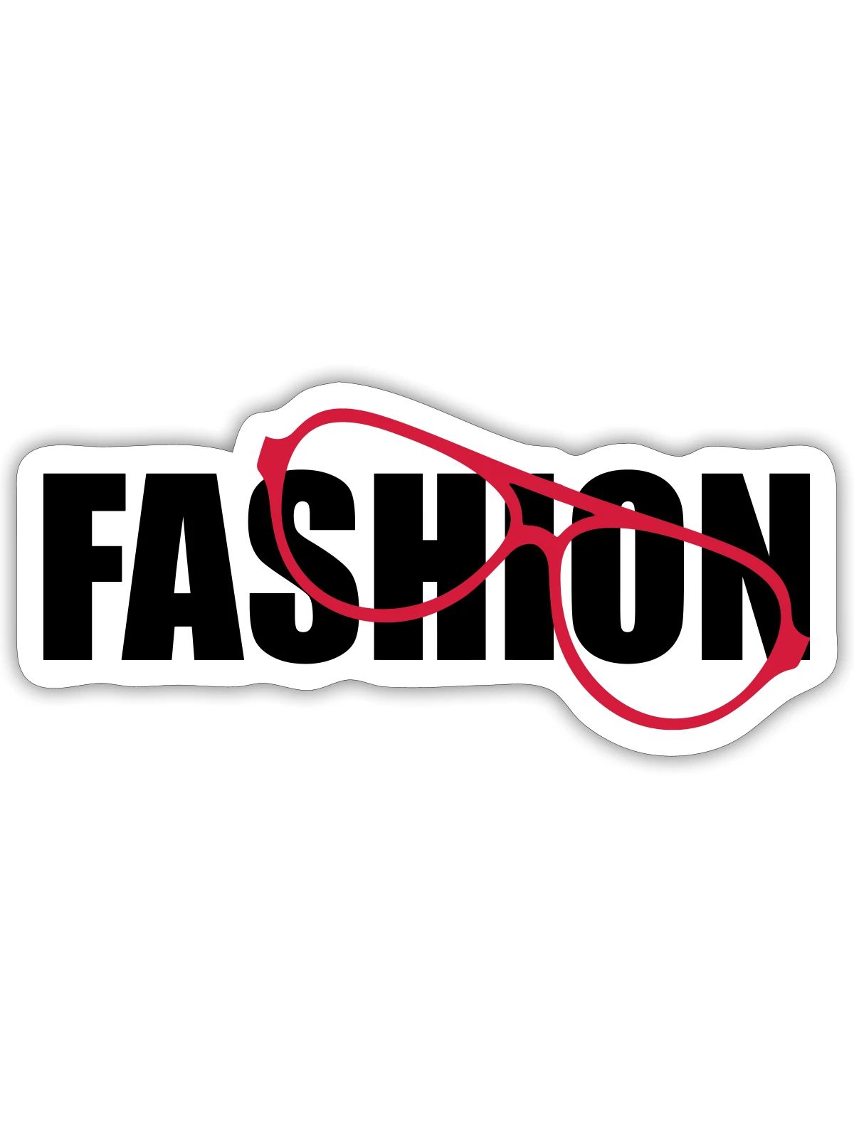 Fashion - Sticker Größe S (10 x 10 cm) - Mattweiß - Vorne
