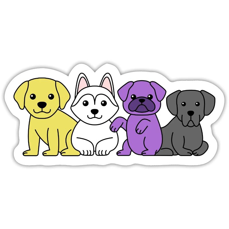 Non-binary flag dog design for proud Enbys