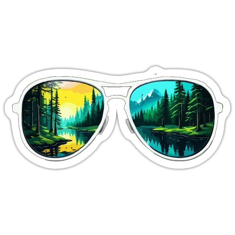 Sunglasses / Reflection / Forest / Reflection